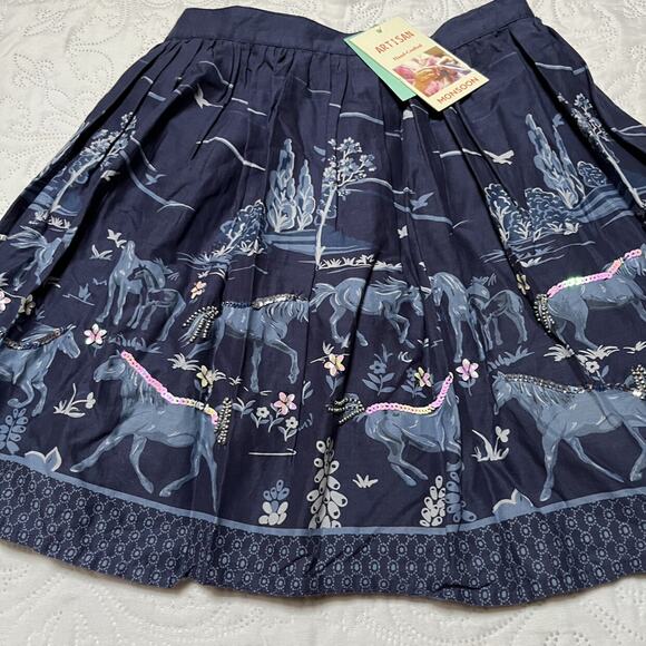 NWT Monsoon Artisan Phillipa Horse Skirt Size 11/12 - Picture 3 of 8